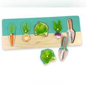 Lovevery Community Garden Wooden Puzzle Veggies